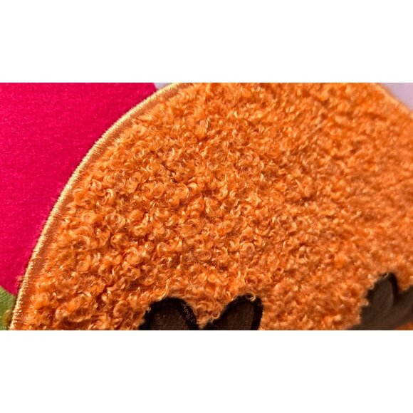 Turkey Shaped Multicolor Soft Fabric 9.5" x 14" Thanksgiving Fall Accent Pillow - Picture 3 of 6